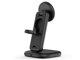 Satechi 3-in-1 Foldable Qi2 25W Wireless Charging Stand -Type A,G,C for US,EU,UK, Space Black (ST-Q25F31C-EA)